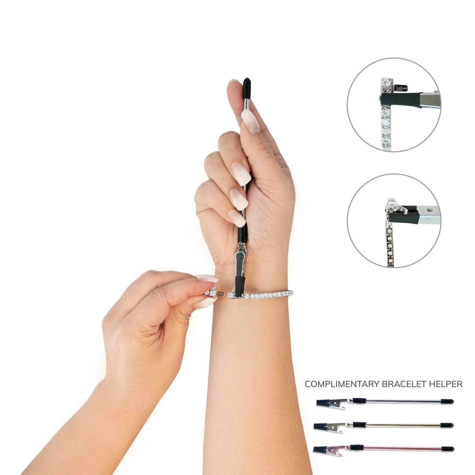 0.44 CTW Adjustable Sideways Cross Bracelet