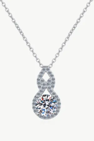 1 Carat Moissanite Drop Pendant Necklace