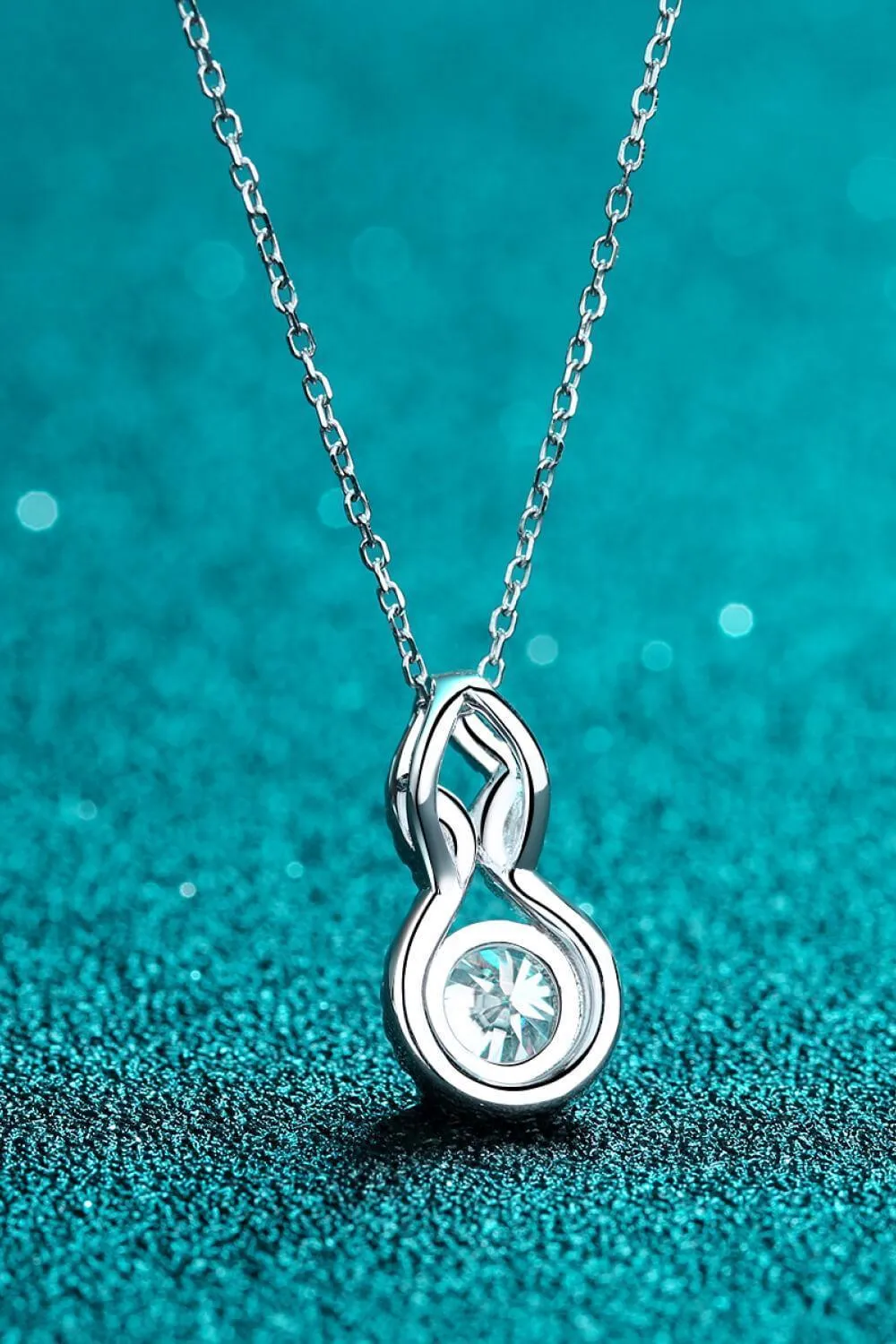 1 Carat Moissanite Drop Pendant Necklace