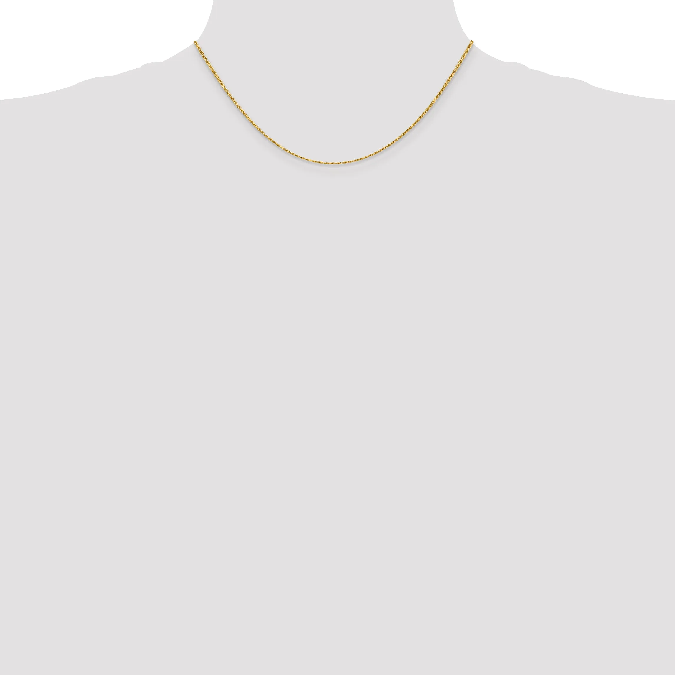 14K Gold Diamond-Cut Rope Necklace with Lobster Clasp
