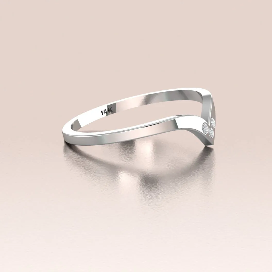 14K Gold Past Present Future Ring