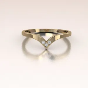 14K Gold Past Present Future Ring