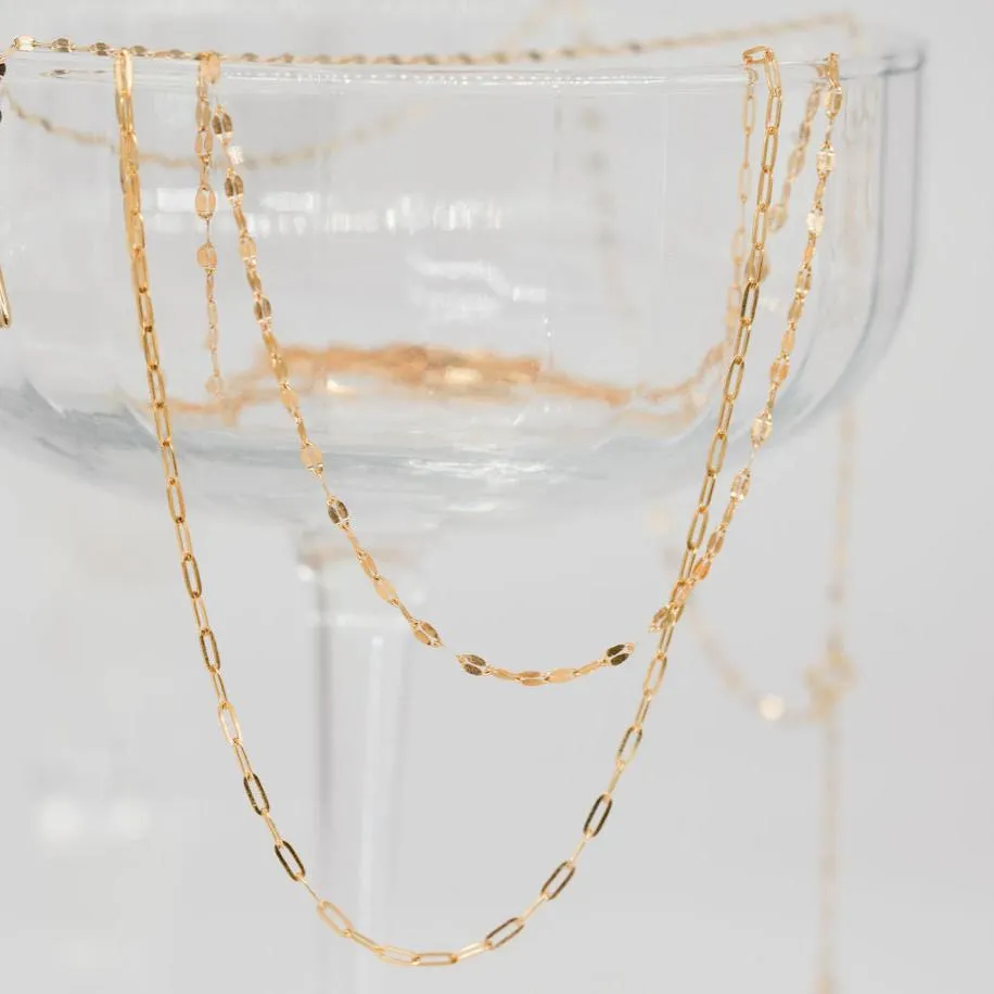 14K Golden Triple Waterfall Necklace