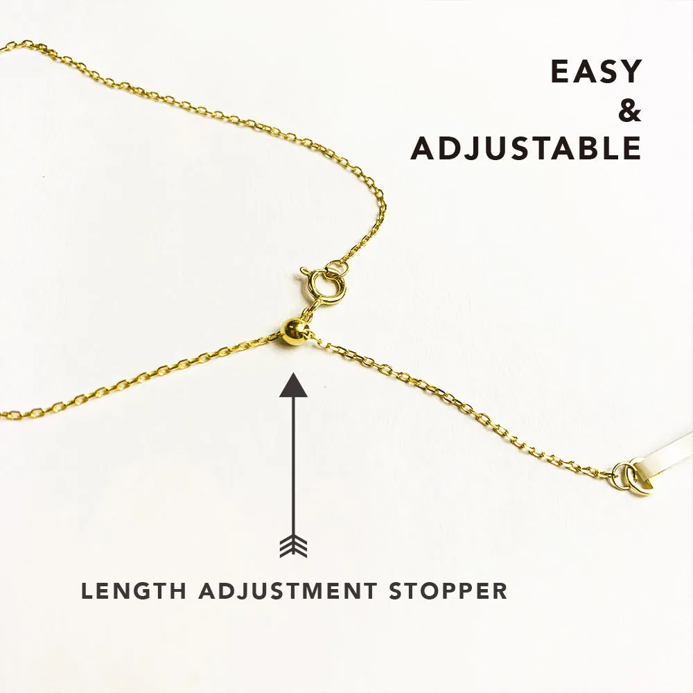 14K Yellow Gold Brown Diamond String Bracelet