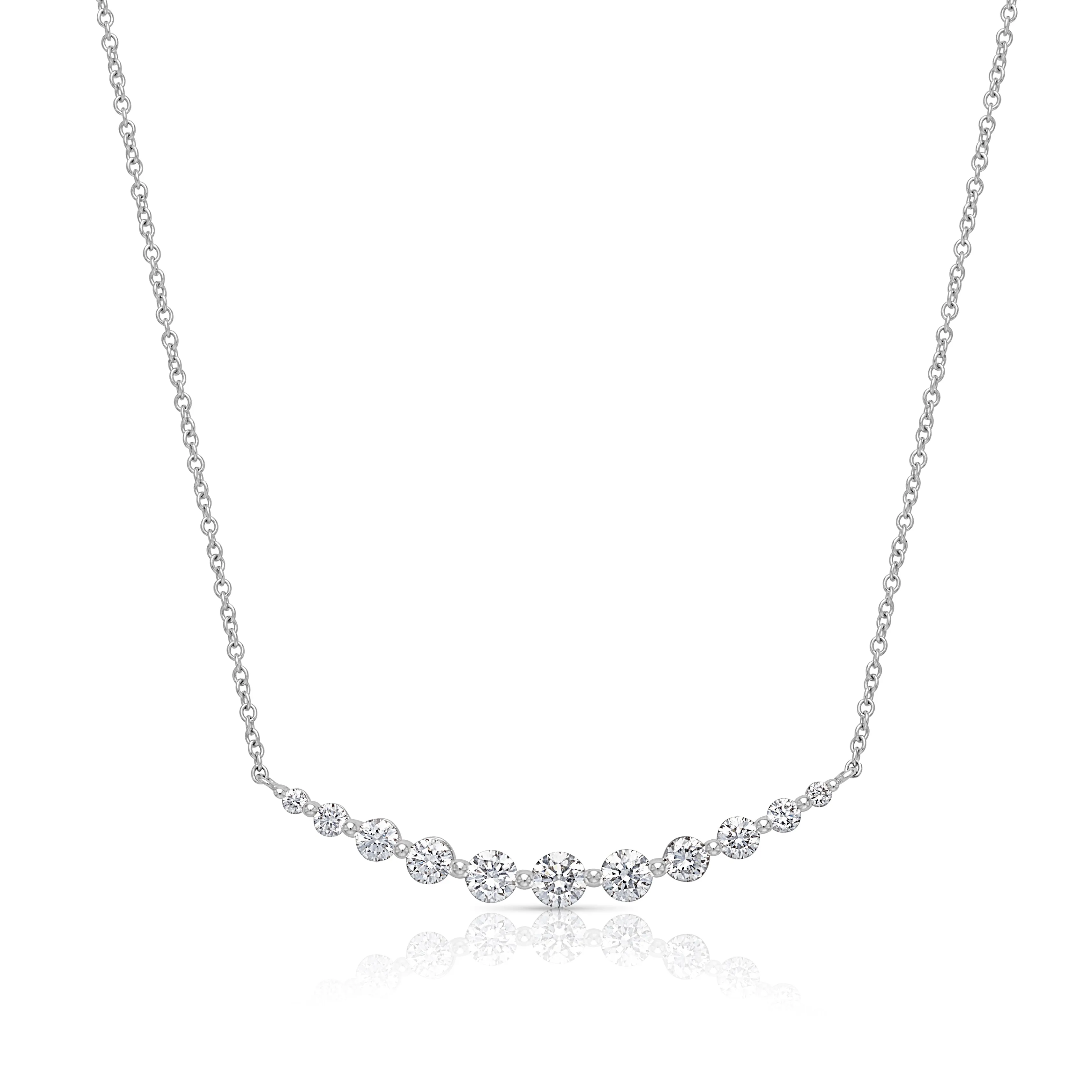14KW Horizontal Diamond Necklace