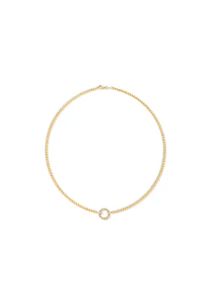14KY Beaded Omega Chain