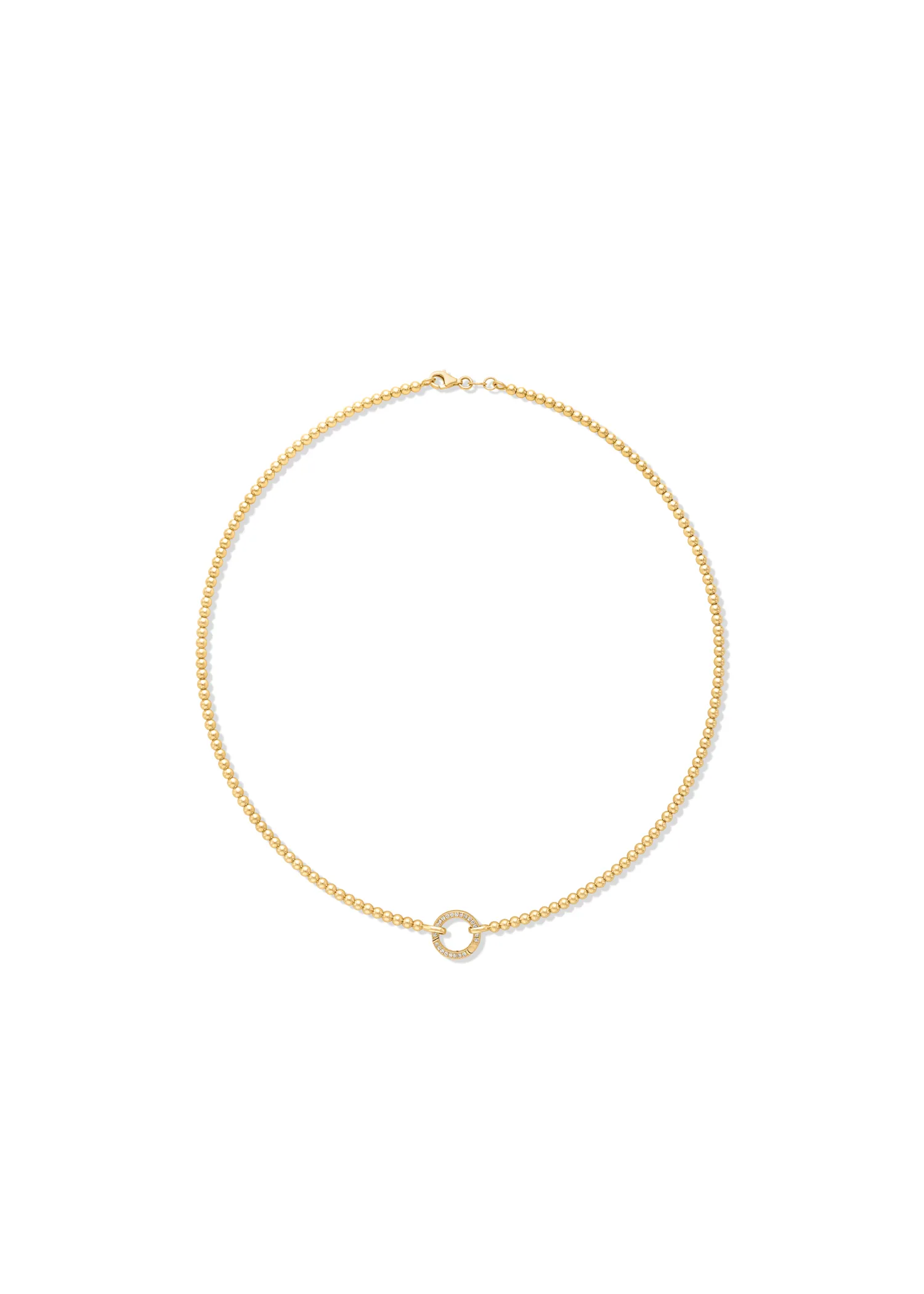 14KY Beaded Omega Chain