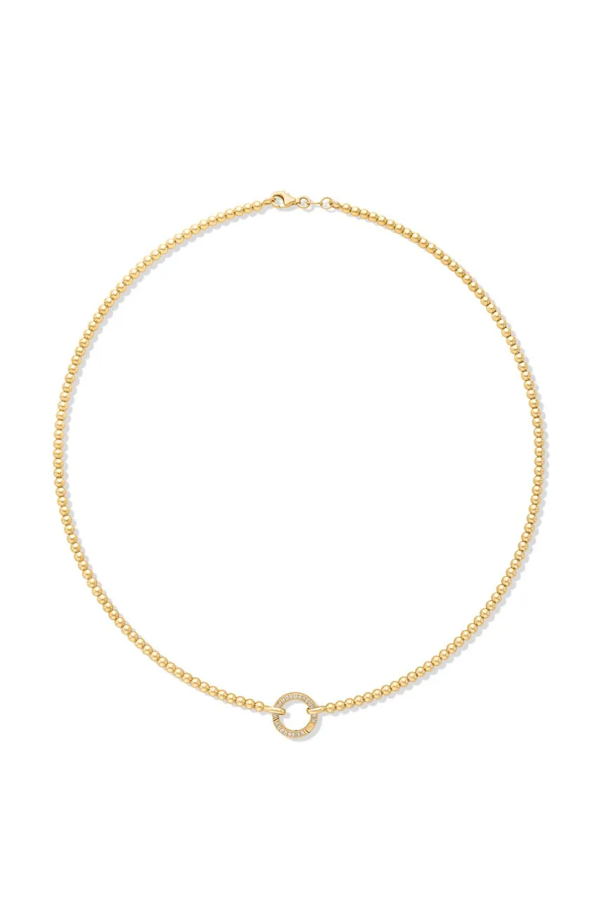 14KY Beaded Omega Chain
