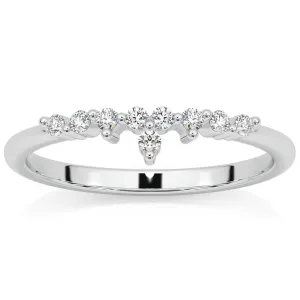 1/5Ct Stackable Diamomnd Anniversary Ring Wedding Band 14k Gold Lab Grown