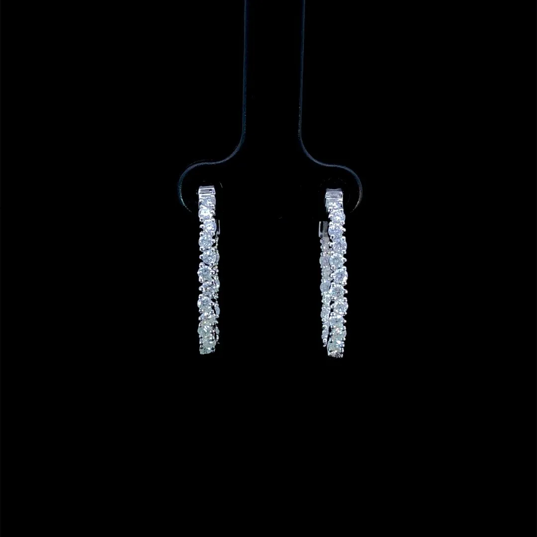 164154 - 1.00 ctw diamond hoops