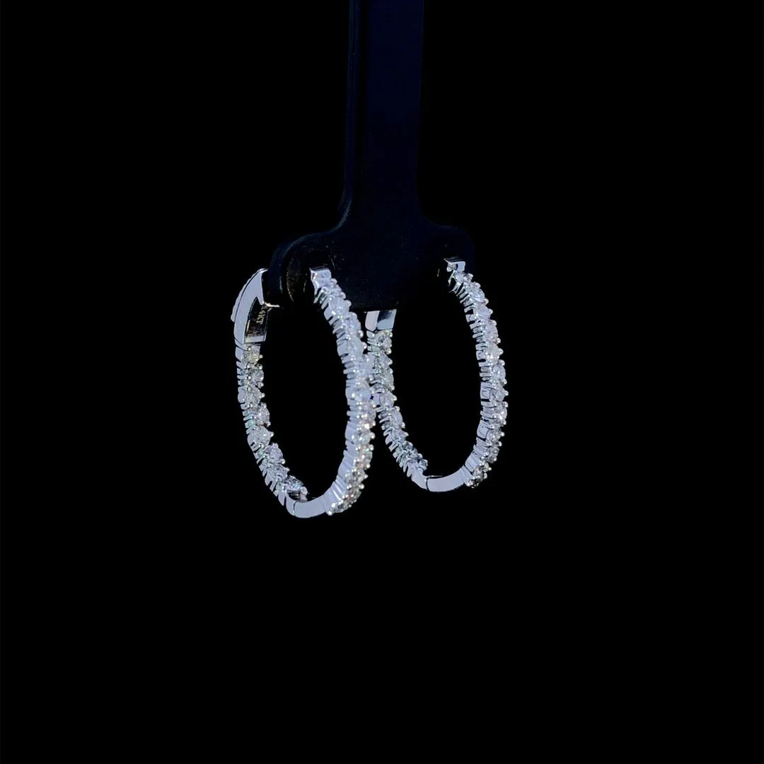 164154 - 1.00 ctw diamond hoops