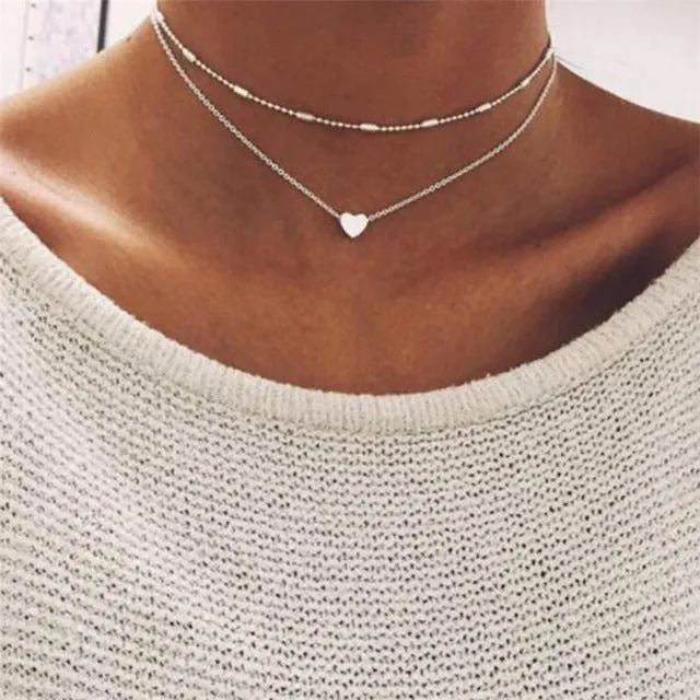 17KM Vintage Gold Round Necklaces Coin Necklaces For Women Girl Long Coin Pendant & Necklace 2019 Female Fashion Jewelry Gift