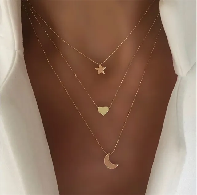 17KM Vintage Gold Round Necklaces Coin Necklaces For Women Girl Long Coin Pendant & Necklace 2019 Female Fashion Jewelry Gift