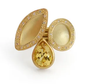 18ct Gold and Yellow Sapphire Ring