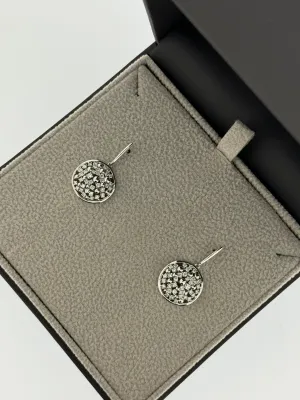 18ct White Gold Brilliant Cut 0.66ct Diamond Disc Earrings