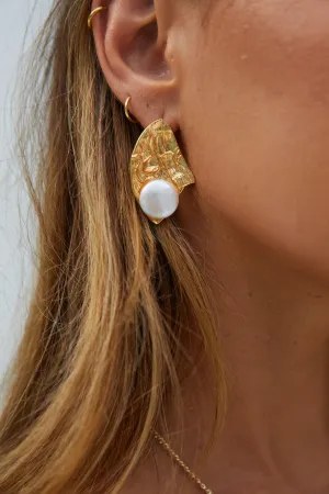 18K Gold Plated Artistic Desire Earrings Gold