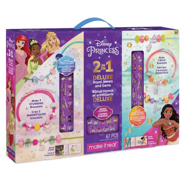 2 in 1 Disney Princess and Moana Royal Jewels & Gems
