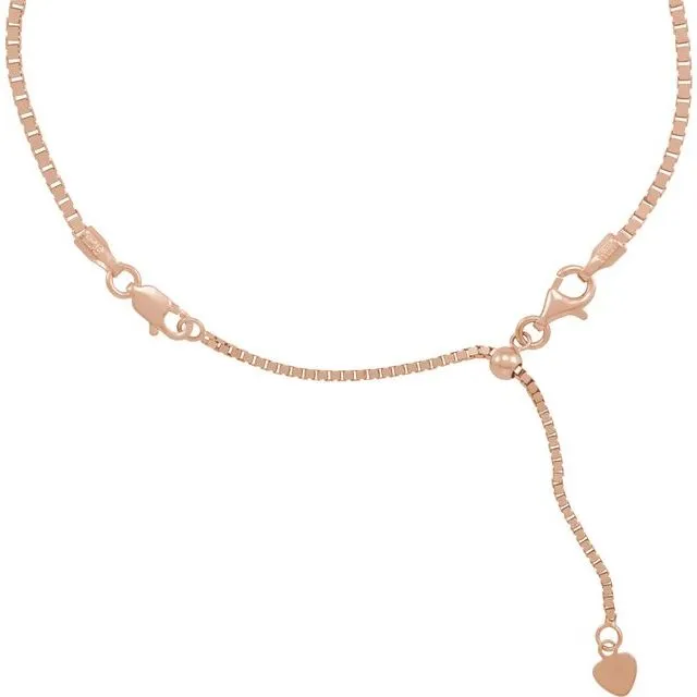 3 Inch Adjustable Box Chain Extender with Heart Tag