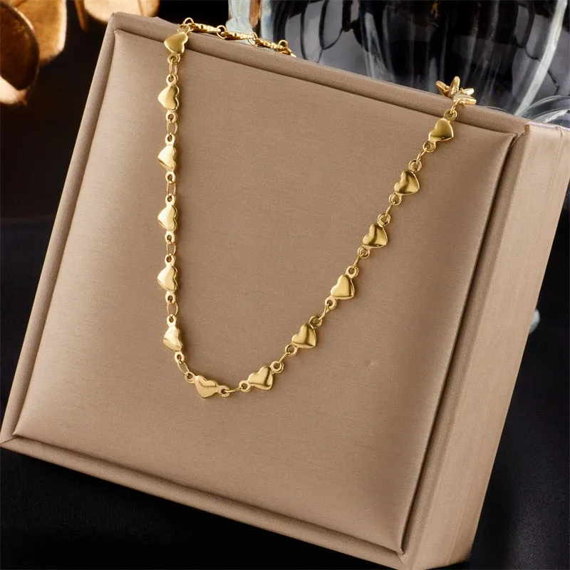 316L Stainless Steel Love Heart Necklace For Women
