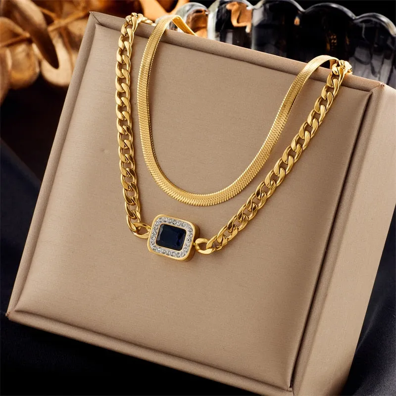 316L Stainless Steel Pearl Heart Butterfly Cross Pendant Necklace For Women