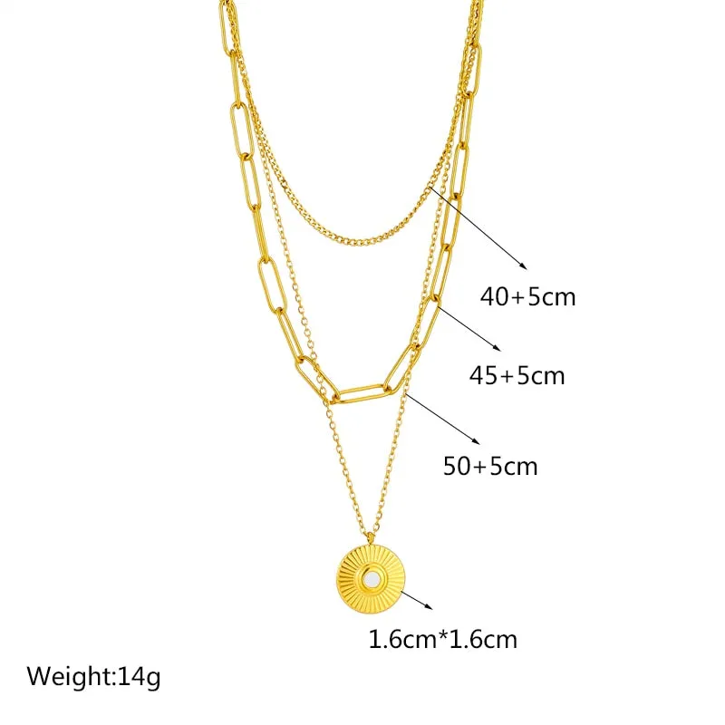 316L Stainless Steel Pearl Heart Butterfly Cross Pendant Necklace For Women