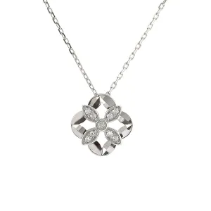 925 Sterling Silver Floral Flourish Pendant Chain Online