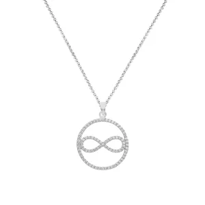925 Sterling Silver Infinity Halo Pendant
