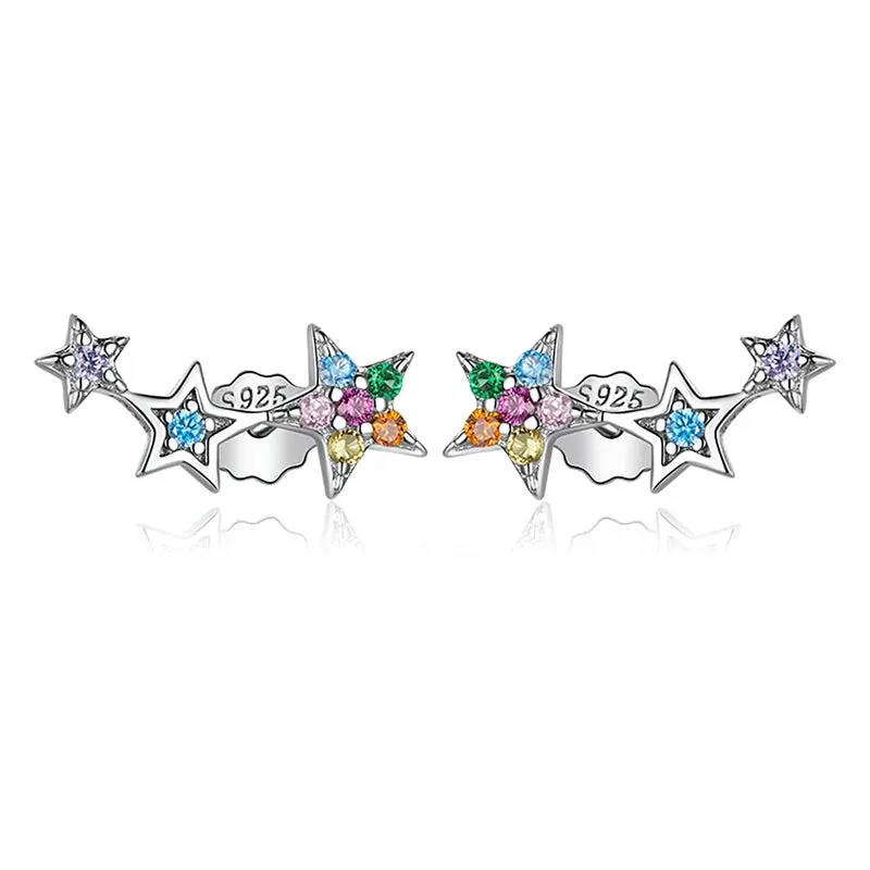 925 Sterling Silver Star Earring