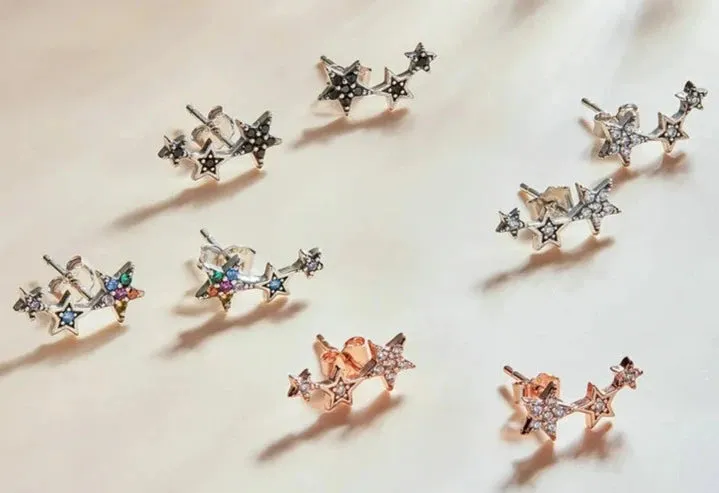 925 Sterling Silver Star Earring
