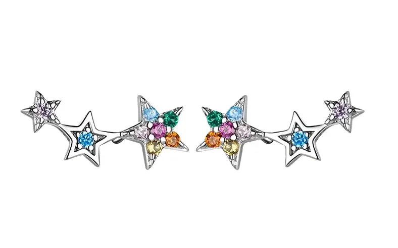 925 Sterling Silver Star Earring