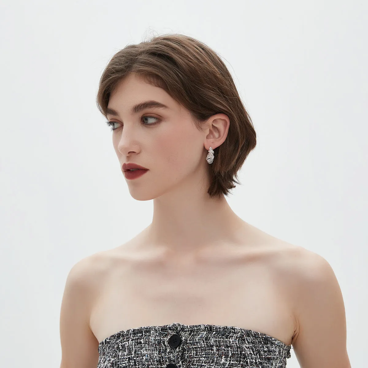 Abstract Layered Hoop Earrings