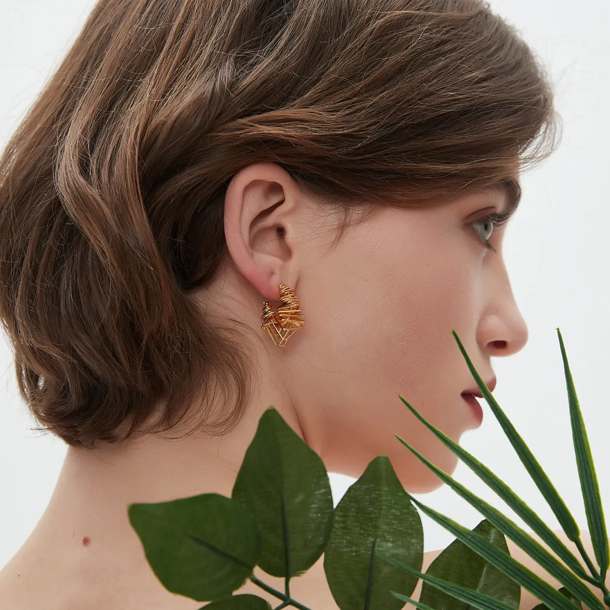 Abstract Layered Hoop Earrings