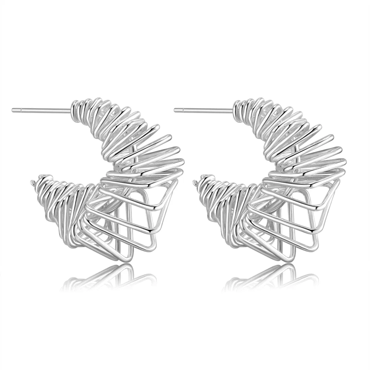 Abstract Layered Hoop Earrings