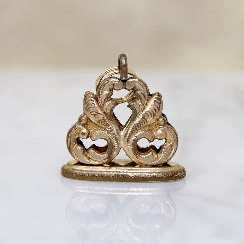 Acanthus Leaf Motif Victorian Revival Fob