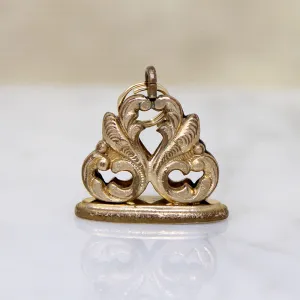 Acanthus Leaf Motif Victorian Revival Fob
