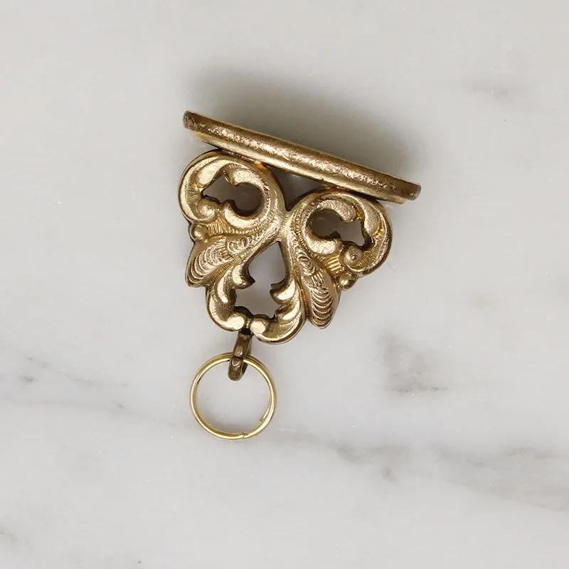Acanthus Leaf Motif Victorian Revival Fob