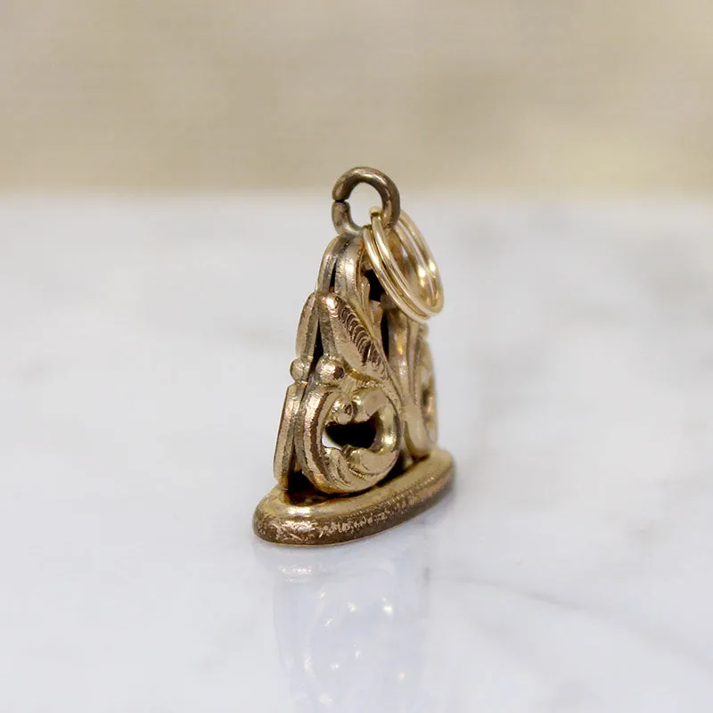 Acanthus Leaf Motif Victorian Revival Fob