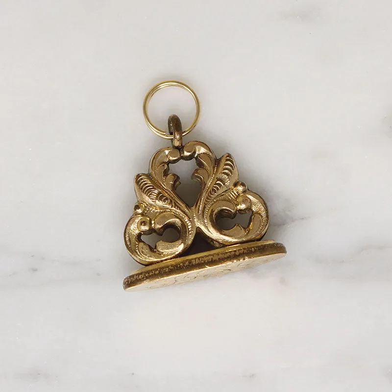 Acanthus Leaf Motif Victorian Revival Fob