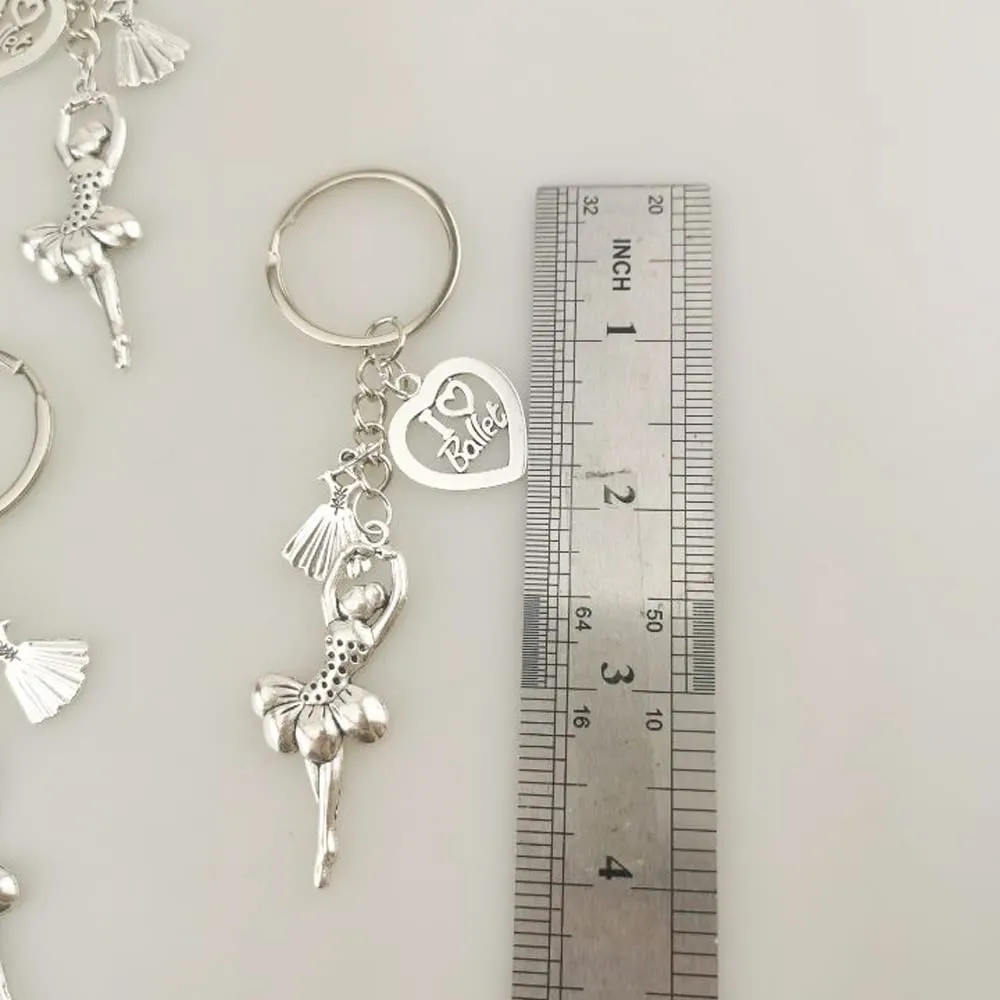 Airgoesin 4pcs Ballet Dancing Gifts Dance Class Dancer Gift Party Favors Bag Charm Pendent