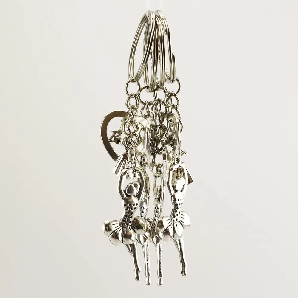 Airgoesin 4pcs Ballet Dancing Gifts Dance Class Dancer Gift Party Favors Bag Charm Pendent