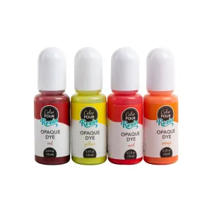 American Crafts Color Pour Resin Dyes 4 x 10ml Opaque Warm Colour Dyes