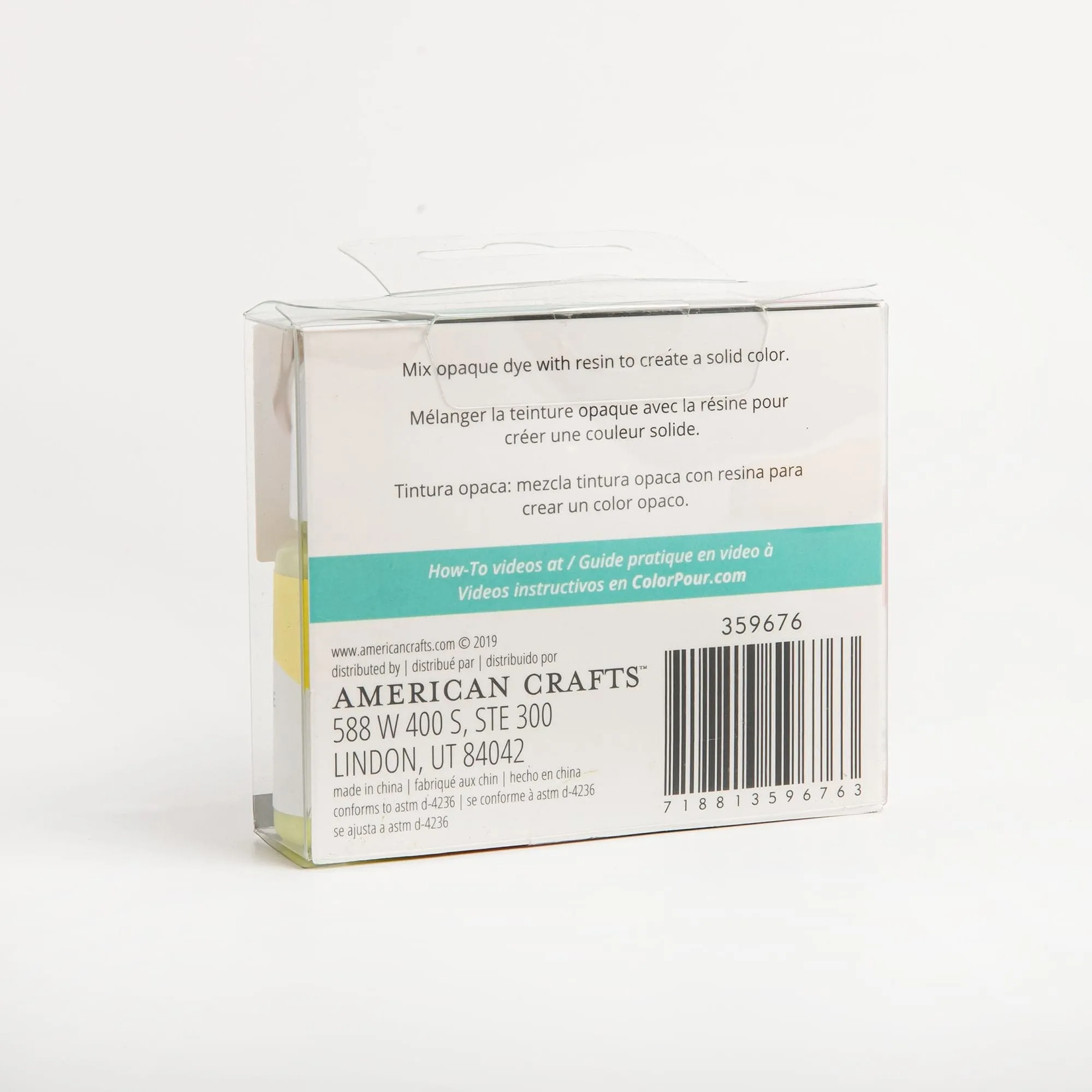 American Crafts Color Pour Resin Dyes 4 x 10ml Opaque Warm Colour Dyes