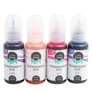 American Crafts Color Pour Resin Dyes 4 x 10ml Translucent Mixed Berry