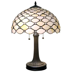 Amora Lighting AM1041TL16B Tiffany Style Chandelle Table Lamp 25" High