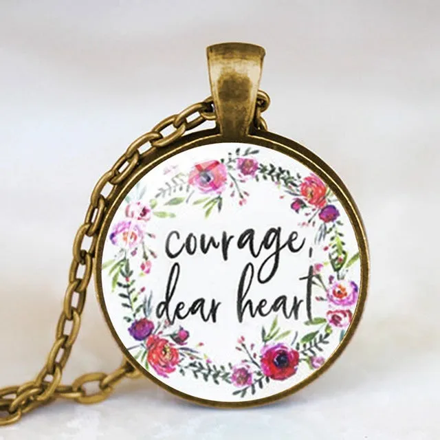 Antique Bronze Handmade Bible Verse Necklace Glass Dome Necklace Scripture Quote Jewelry Christian Party Mother Sister Gifts