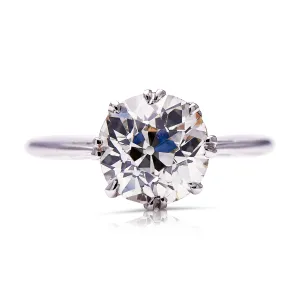 Art Deco, platinum, solitaire diamond ring