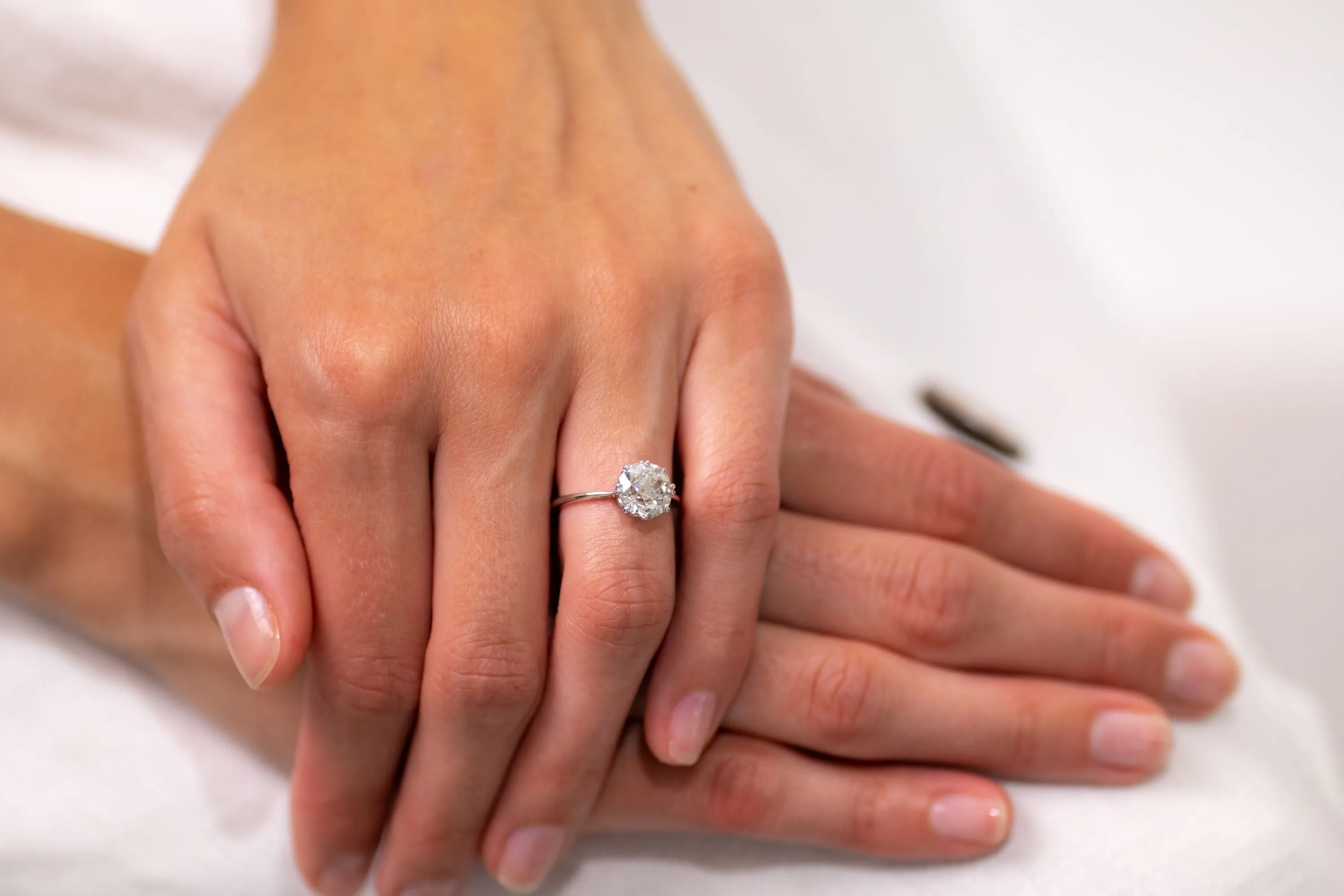 Art Deco, platinum, solitaire diamond ring