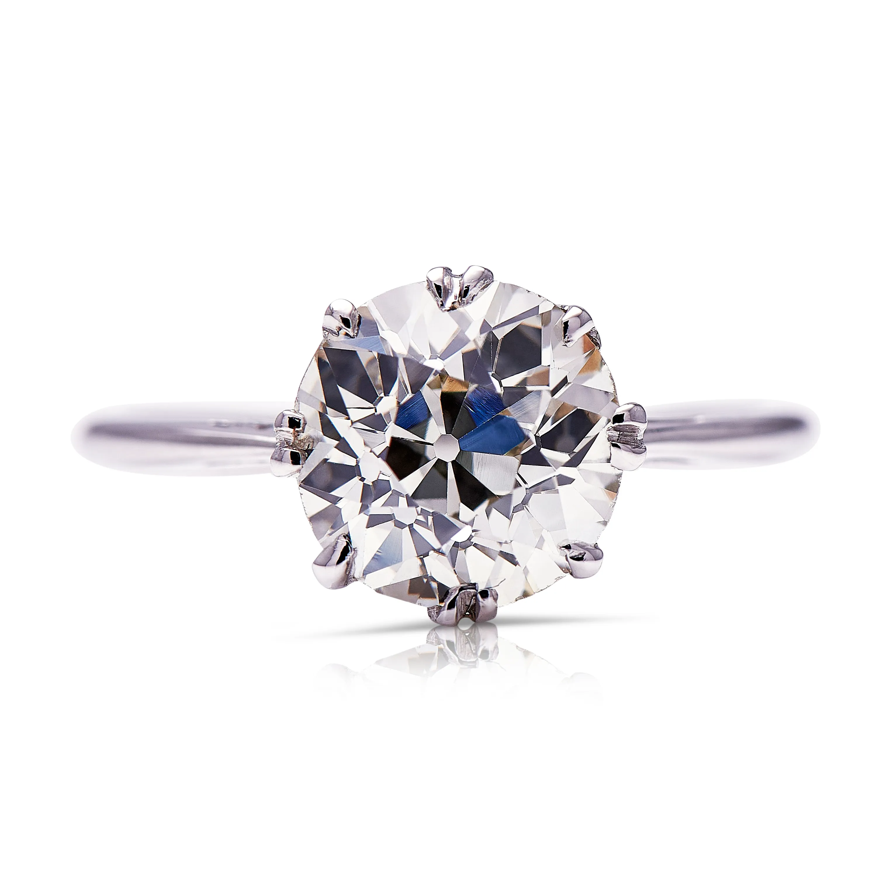 Art Deco, platinum, solitaire diamond ring
