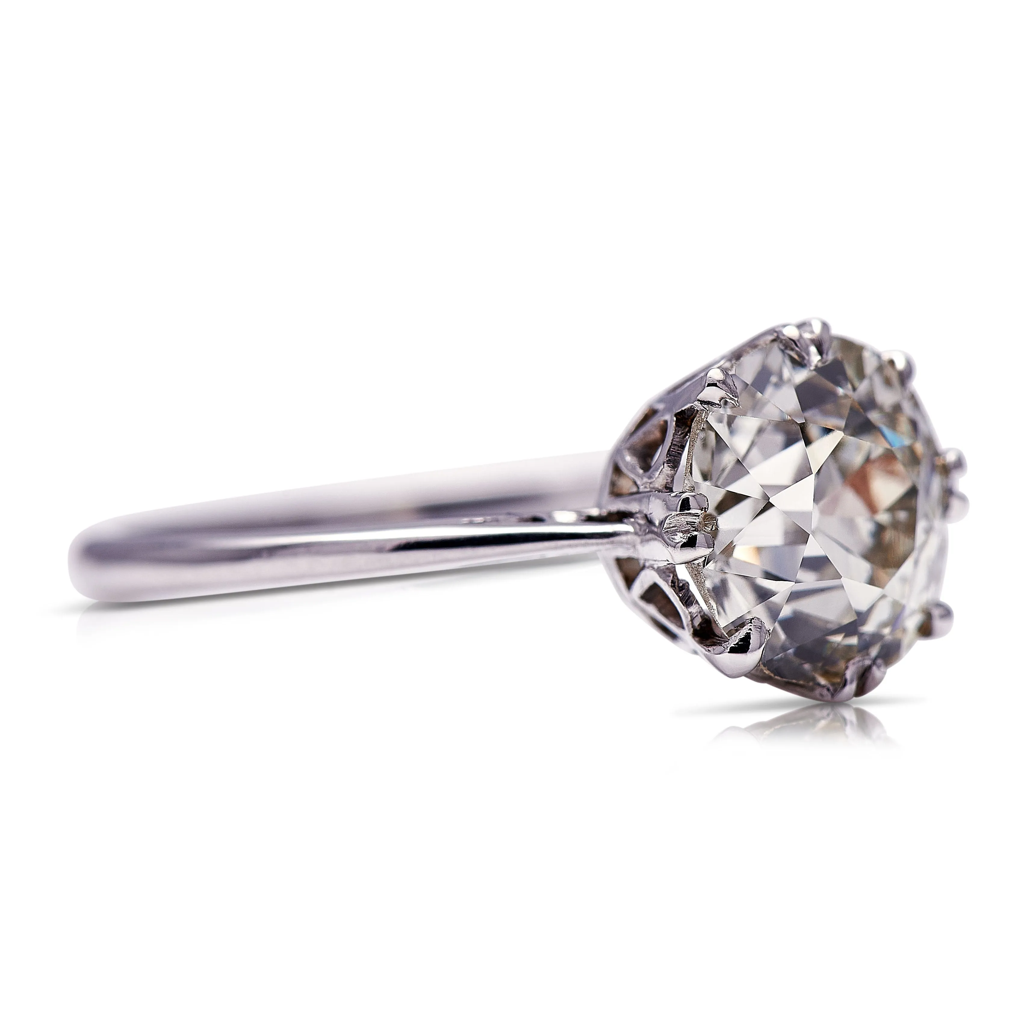 Art Deco, platinum, solitaire diamond ring