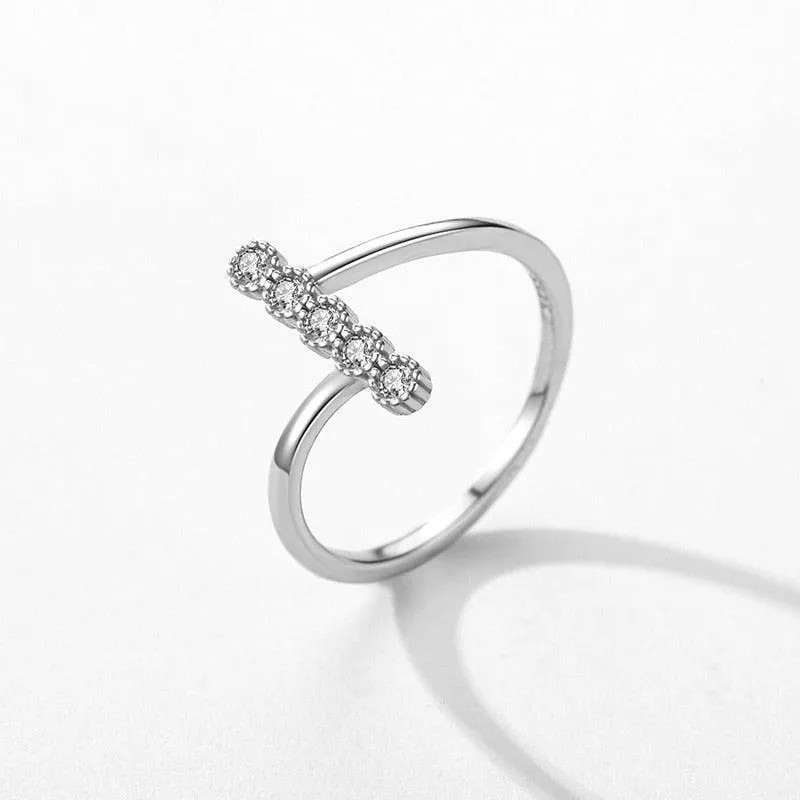 Authentic AAAA Simulated Diamonds 925 Sterling Silver Fashion Delicate Ring - Engagement Fine Jewellery
